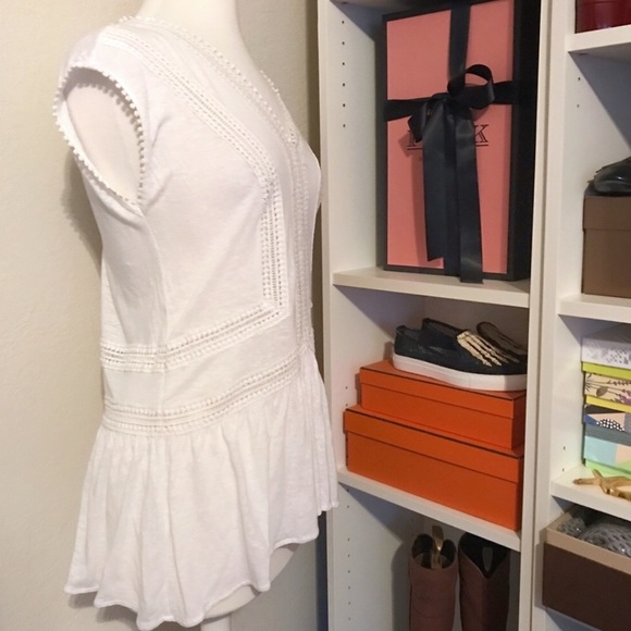 Ann Taylor Loft Drop Waist Peasant Boho Top - Picture 2 of 7